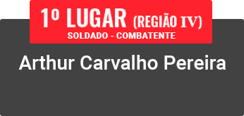 Primeiro lugar região 4 - Arthur Carvalho Pereira g